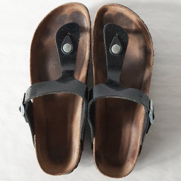 Birkenstock Women Gizeh Thong Eva Sandals Adjustable Buckle Black Comfy Slip-on - Picture 5 of 10